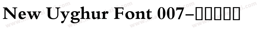 New Uyghur Font 007字体转换